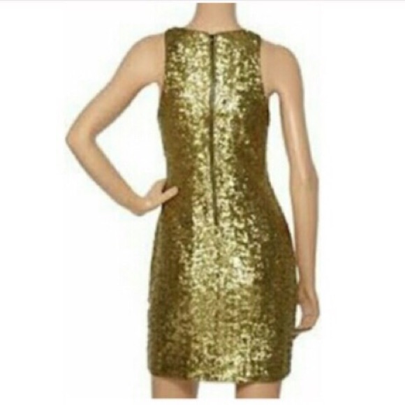 Alice & Olivia Classy & HOT Gold Sequined Dress - Picture 2 of 4